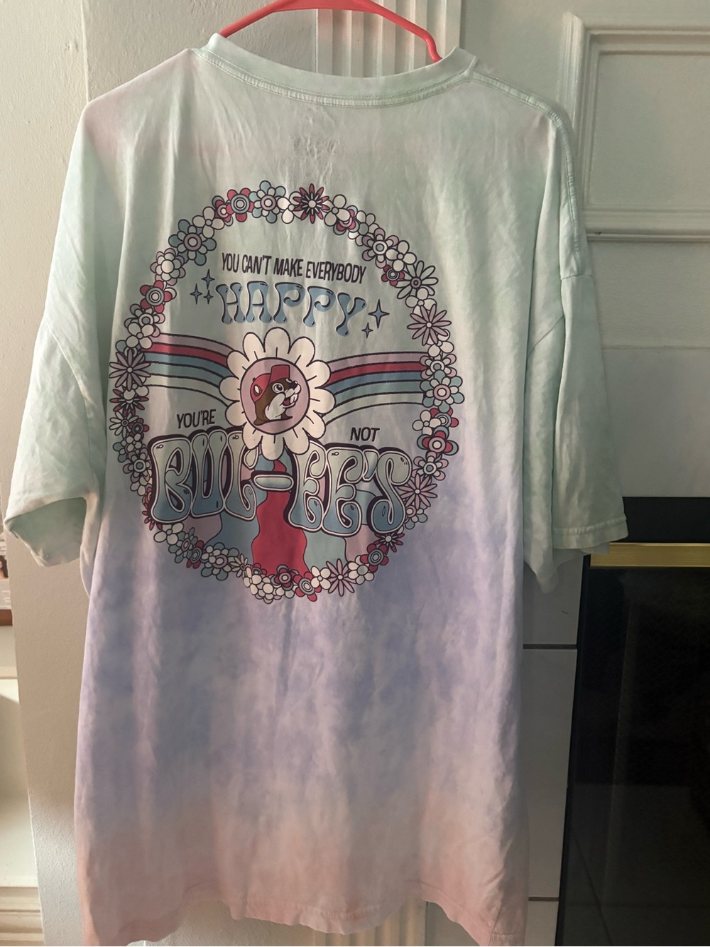 adults Tie-Dye buccees Graphic Tee - Pastel Rainbow